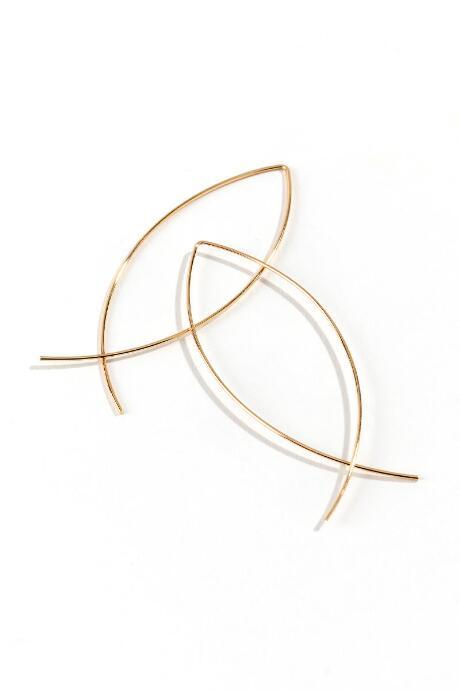 Francesca's Dane Wire Threader Teardrop Earrings - Gold