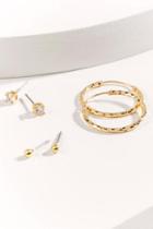 Francesca's Addison Studs & Hoop Set - Gold