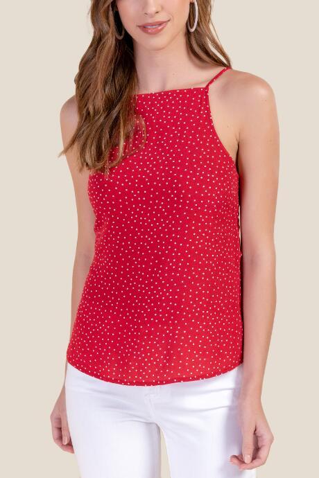 Francesca's Kiana Bow Back Tank Top - Red