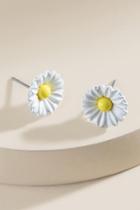 Francesca's Coryn Flower Stud Earrings - White
