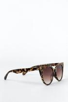 Francesca's Felecia Cat Eye Sunglasses - Leopard