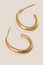 Francesca's Tiana Open Hoop Earrings - Gold