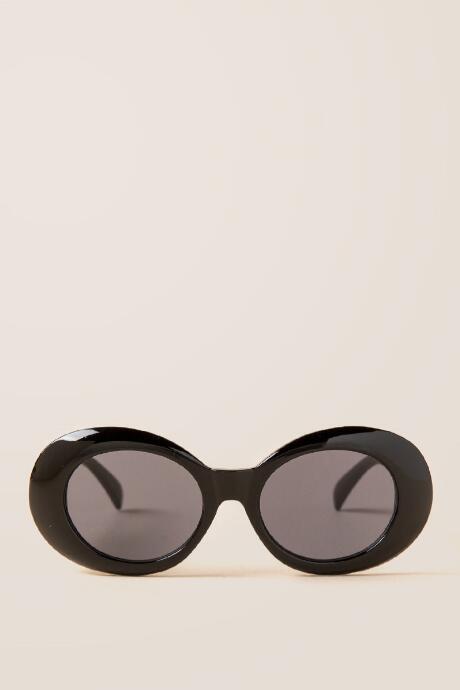 Francesca's Tinsley Round Sunglasses In Black - Black