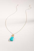 Francesca's Kye Facet Stone Necklace - Turquoise