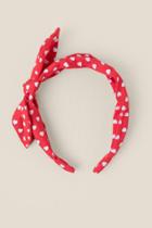 Francesca's Jamiya Heart Print Headband - Red