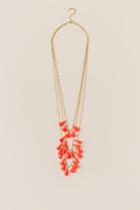 Francesca's Cayman Tassel Necklace - Neon Pink