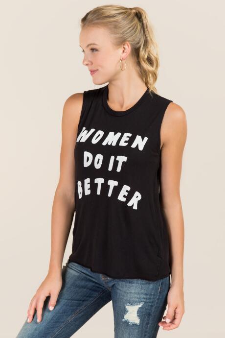 Francesca Inchess Women Do It Better Graphic Tee - Black