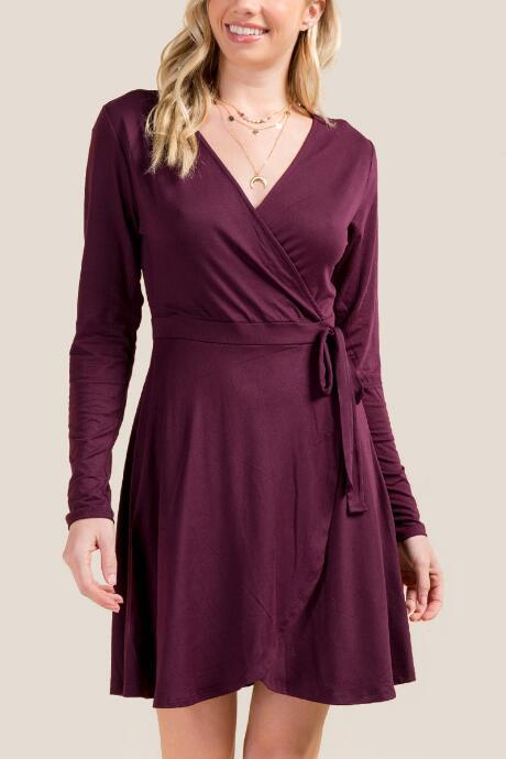 Francesca Inchess Dahlia Faux Wrap Dress - Purple
