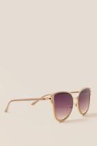 Francesca's Allegro Cat Eye Sunglasses - Gold