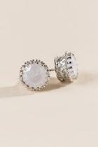 Francesca's Jacey Quartz Stud - Ivory