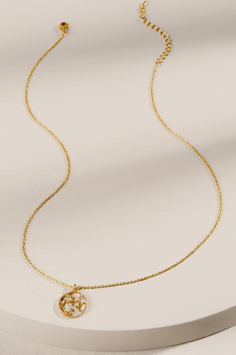 Francesca's Sagittarius Constellation Circle Pendant Necklace - Gold