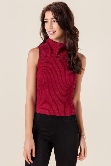 Blue Rain Janie Cowl Neck Tank - Burgundy
