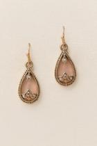Francesca's Amala Stone Drop Earring In Pink - Pink