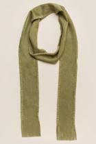 Francesca's Kimberly Whipstitch Faux Suede Skinny Scarf - Olive