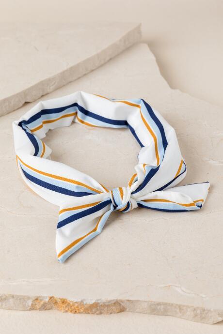 Francesca's Landon Striped Headband - Baby Blue