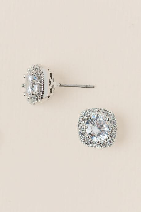 Francesca's Jelena Cubic Zirconia Stud Earring - Crystal