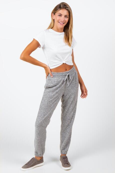 Francesca's Adelaide Drawstring Jogger - Heather Gray