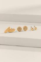 Francesca's Helen Crystal Stud Set - Gold