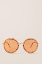 Francesca's Lulu Round Sunglasses In Rose Gold - Rose/gold