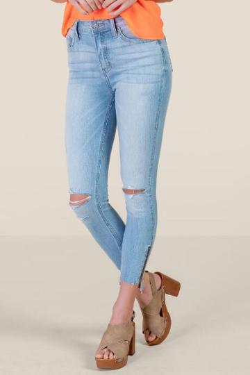 Eunina Lexie Zipper Hem Jeans - Lite