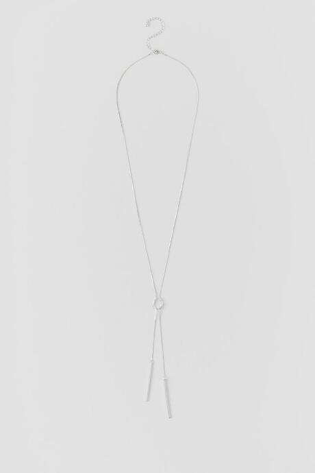 Francesca's Astarte Knotted Bar Necklace - Silver