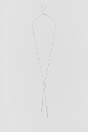 Francesca's Astarte Knotted Bar Necklace - Silver