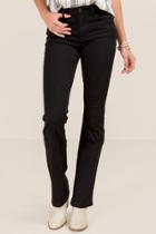 Francesca's Harper Heritage Mid Rise Boot Cut Jeans - Black