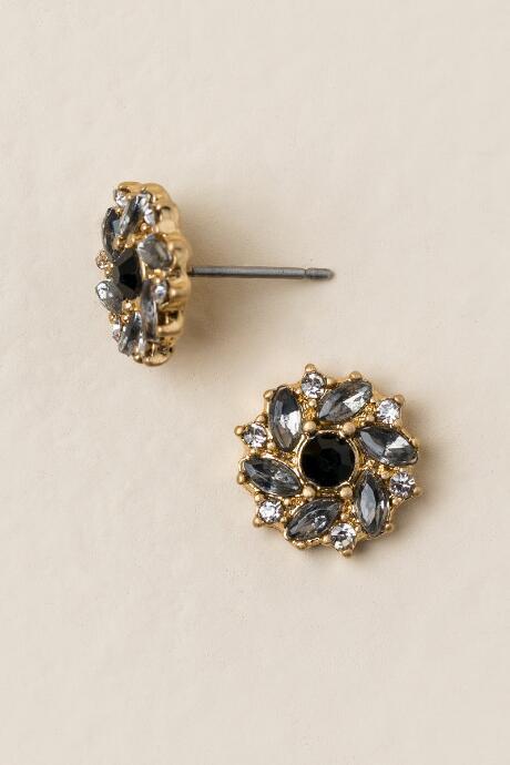 Francesca's Lana Circle Stud Earring - Black