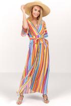 Francesca's Alessia Striped Maxi Dress - Multi