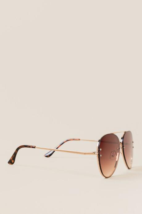 Francesca's Taryn Aviator Sunglasses - Tortoise