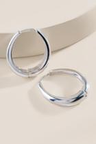 Francesca's Katrina Silver Hoops - Silver