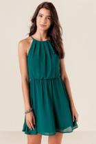 Plus Size Lush Avery Solid Dress - Evergreen