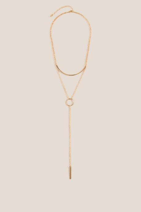Francesca's Quinn Layered Y Necklace - Gold