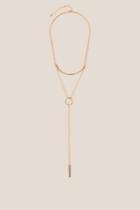 Francesca's Quinn Layered Y Necklace - Gold