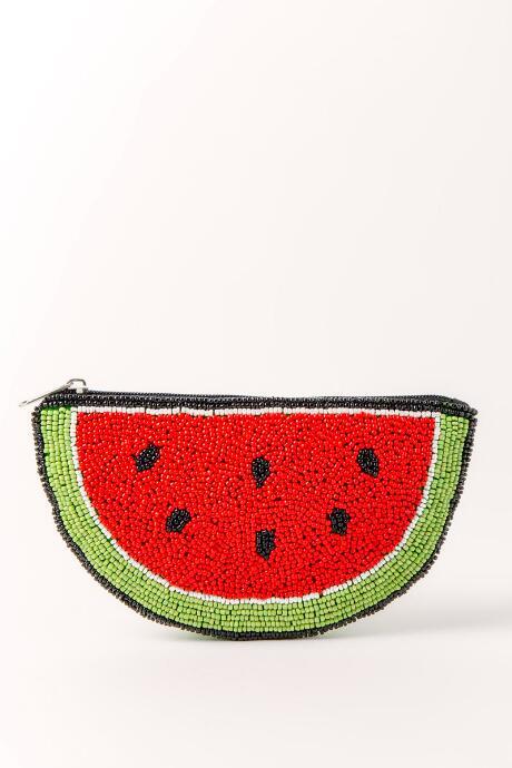 Francesca Inchess Shirdee Watermelon Beaded Coin Purse - Red