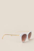 Francesca's Splash Sunglasses - White