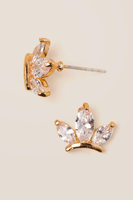 Francesca's Quinn Crystal Stud Earring - Crystal