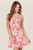 Mi Ami Odele Floral Wrap Dress - Pink