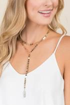 Francesca's Lindsey Chain Y Necklace - Gold