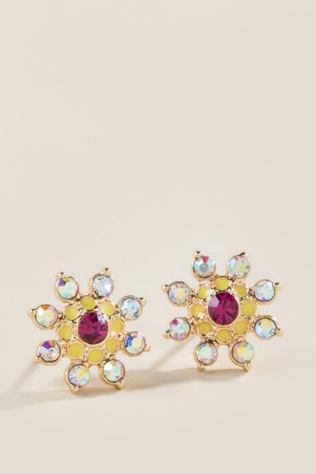 Francesca's Vita Fuchsia Stone Starburst Studs - Fuchsia