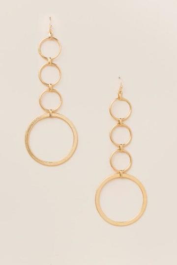 Francesca's Luna Circle Link Drop Earring - Gold