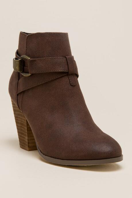 Fracescas Ty Belted Buckle Bootie - Brown