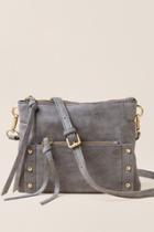 Francesca's Lucia Tech Charger Distressed Crossbody - Gray