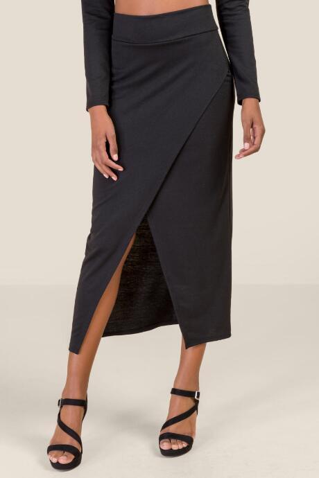 Francesca Inchess Luna Tulip Hem Skirt - Black