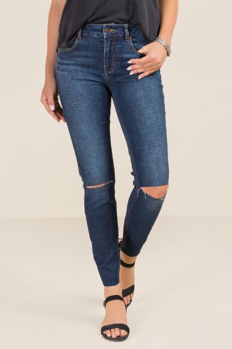 Francesca's Harper Heritage Mid Rise Dark Jeans - Dark