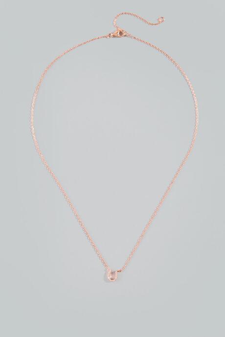 Francesca's Destiny Horseshoe Pendant Necklace - Rose/gold