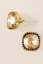 Francesca's Ashlynn Glass Ball Stud Earring - Rose/gold