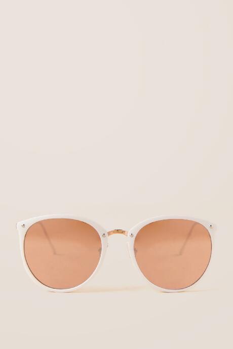 Francescas Alivia White Sunglasses - White
