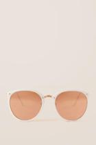 Francescas Alivia White Sunglasses - White