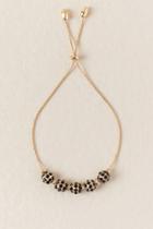 Francesca's Rebecca Fireball Pull Tie Bracelet - Black